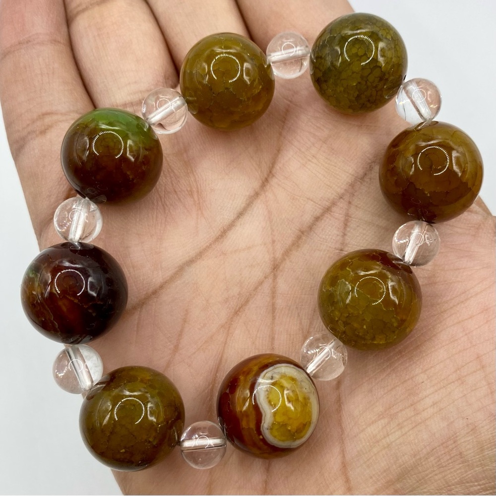 Dragon Vein Agate Bracelet 16mm